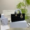 Medium Lady D-Joy Bag Black Cannage Lambskin