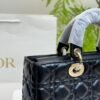 Medium Lady D-Joy Bag Black Cannage Lambskin