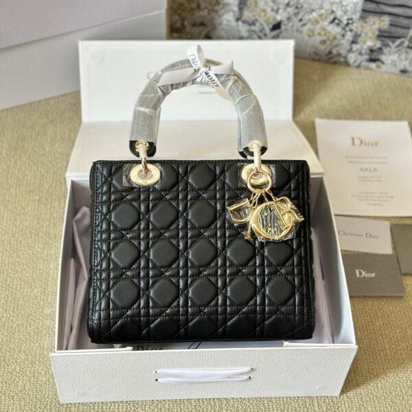 Medium Lady Dior Bag Black Cannage Lambskin