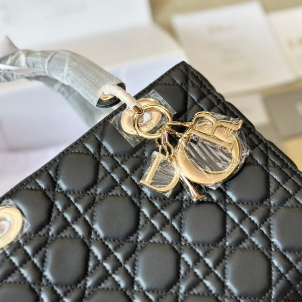 Medium Lady Dior Bag Black Cannage Lambskin