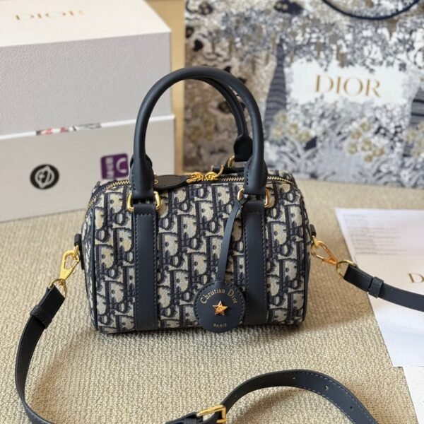 Dior Groove 25 Bag Blue Dior Oblique Jacquard