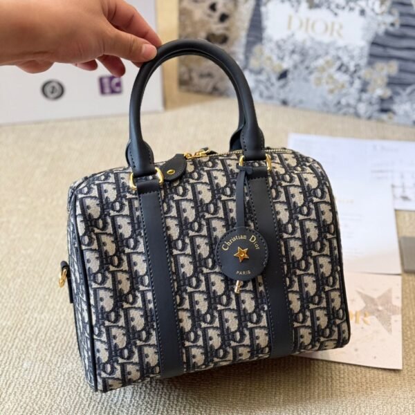 Dior Groove 25 Bag Blue Dior Oblique Jacquard