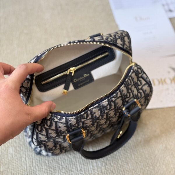 Dior Groove 25 Bag Blue Dior Oblique Jacquard