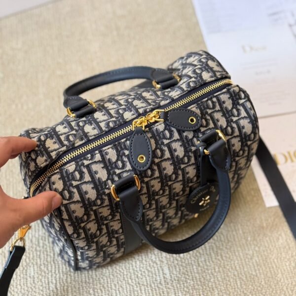 Dior Groove 25 Bag Blue Dior Oblique Jacquard