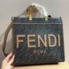 Fendi Sunshine Medium,Brown FF jacquard fabric shopper