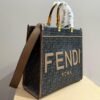 Fendi Sunshine Medium,Brown FF jacquard fabric shopper