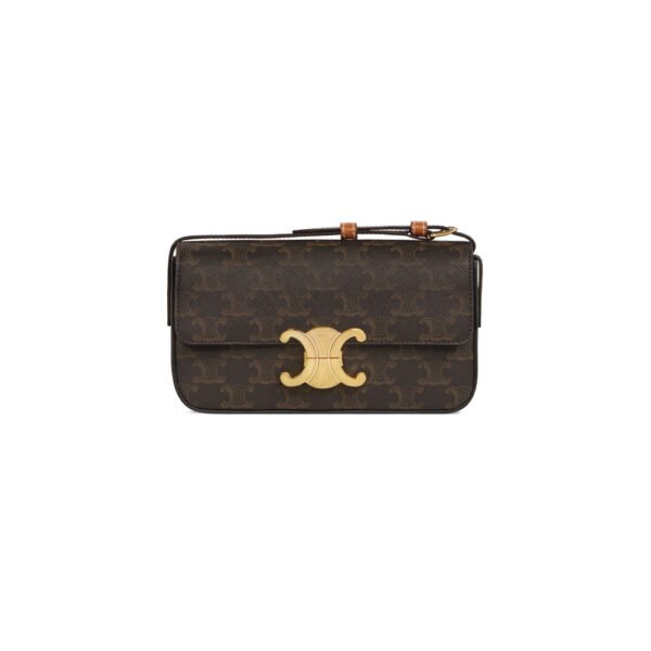 SHOULDER BAG CLAUDE in Triomphe canvas and calfskin