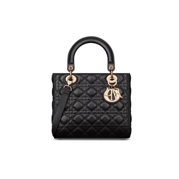 Medium Lady Dior Bag Black Cannage Lambskin