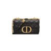 Small Dior Caro Bag Black Supple Cannage Calfskin