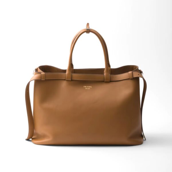 Prada Buckle large leather handbag with belt
