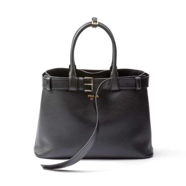 Prada Buckle small leather handbag with belt