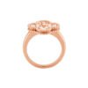 Vintage Clover Ring,Rose Gold Plated,Artificial Diamond