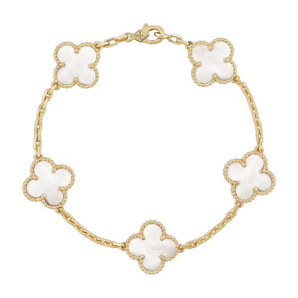 Vintage Alhambra bracelet, 5 motifs,Mother-of-pearl